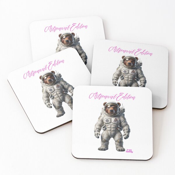 Item preview, Astronaut Iron Teddy - Muscular Space Explorer Leather Bear designed and sold by Woof-zil.