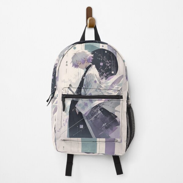 Item preview, Ethereal White-Haired Swordsman | Japanese Anime Inspired Pastel Samurai Wall Art designed and sold by Dyan4.