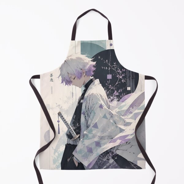 Item preview, Ethereal White-Haired Swordsman | Japanese Anime Inspired Pastel Samurai Wall Art designed and sold by Dyan4.