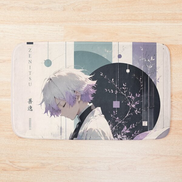 Item preview, Ethereal White-Haired Swordsman | Japanese Anime Inspired Pastel Samurai Wall Art designed and sold by Dyan4.