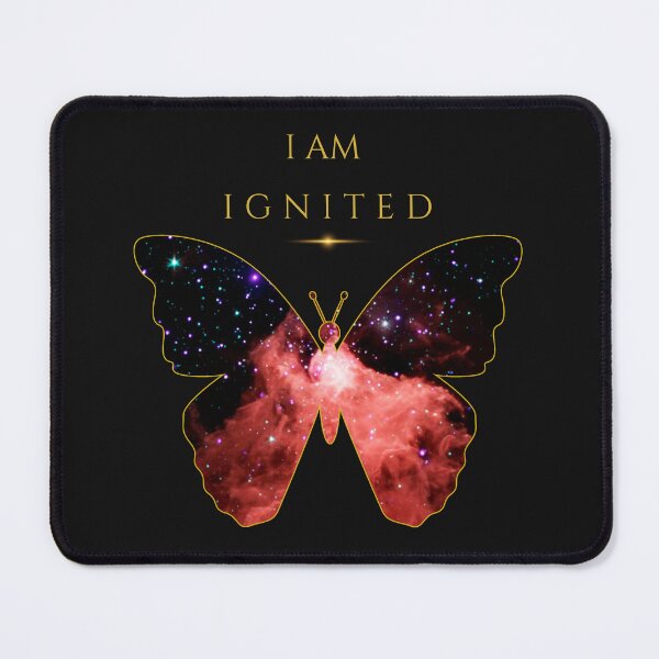 Item preview, I AM IGNITED | Cosmic Butterfly Affirmation Art designed and sold by KittenAndCo.