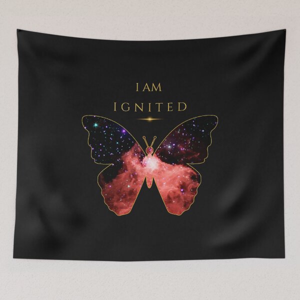 Item preview, I AM IGNITED | Cosmic Butterfly Affirmation Art designed and sold by KittenAndCo.