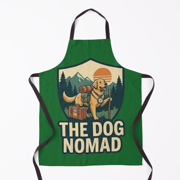 Item preview, The Dog Nomad Golden Retriever Hiking Travel Adventure designed and sold by thoughtswear.