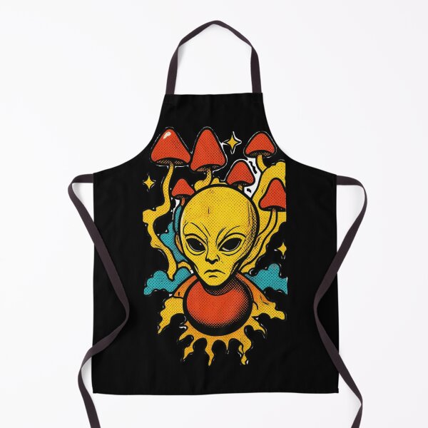 Item preview, Retro Comic Alien with Solid Red Mushrooms designed and sold by Ideniquo.