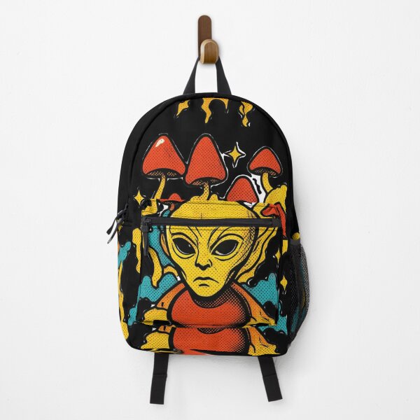 Item preview, Retro Comic Alien with Solid Red Mushrooms designed and sold by Ideniquo.