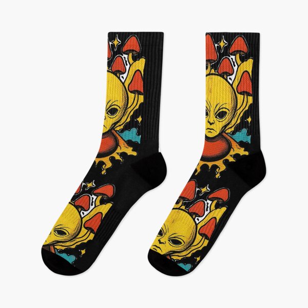 Item preview, Retro Comic Alien with Solid Red Mushrooms designed and sold by Ideniquo.