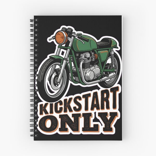 Item preview, Kickstart Only Retro Classic Naked Motorcycle Graphic Art designed and sold by EKHOAISTORE.