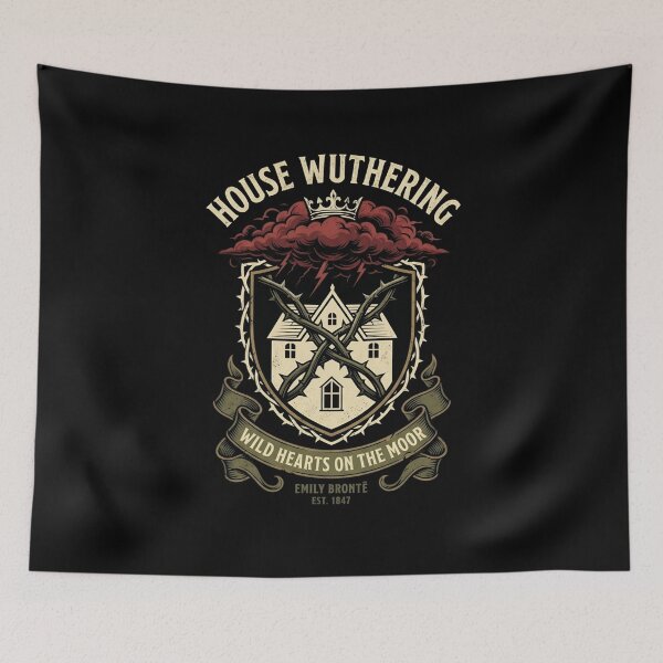 Item preview, House Wuthering Crest Wild Hearts On The Moor Emily Bronte Badge designed and sold by Fenay Designs.