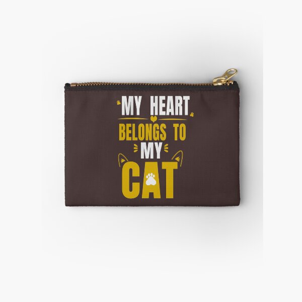 Item preview, My Heart Belongs To My Cat | Premium Cat Lover Typography Design designed and sold by HeartAndArtShop.