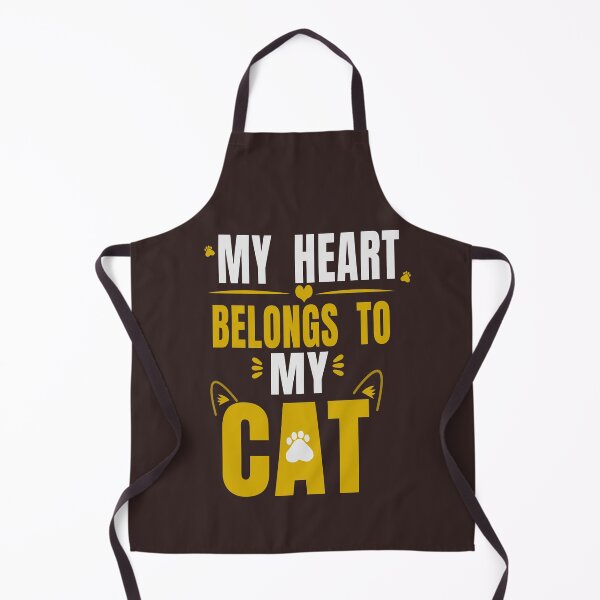 Item preview, My Heart Belongs To My Cat | Premium Cat Lover Typography Design designed and sold by HeartAndArtShop.