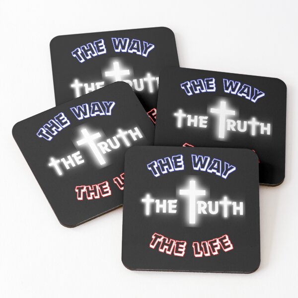 Item preview, The Way The Truth The Life Christian Men USA Cross Bible Scripture designed and sold by Ceramic Scripture.