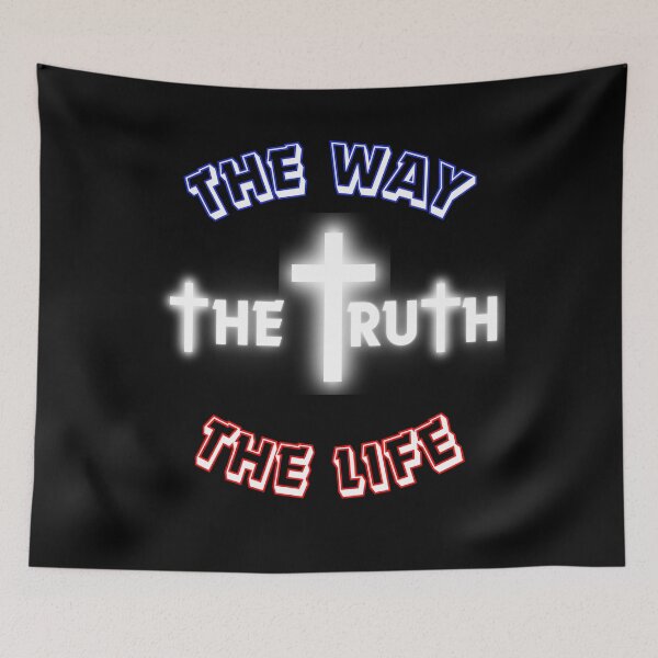Item preview, The Way The Truth The Life Christian Men USA Cross Bible Scripture designed and sold by Ceramic Scripture.