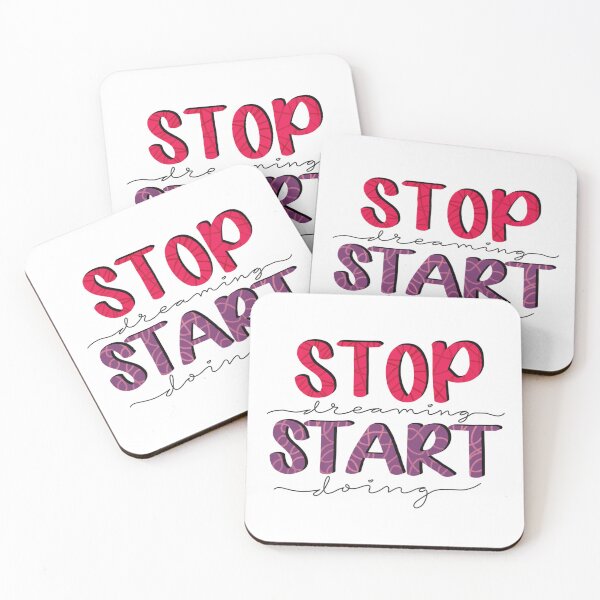 Item preview, Stop Dreaming Start Doing Motivational Words designed and sold by Lunacreativetime.
