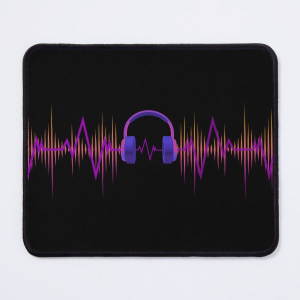 Item preview, Music Lovers Heartbeat Pulse Frequency Headphones Colorful Musician Soundwave designed and sold by Ceramic Scripture.