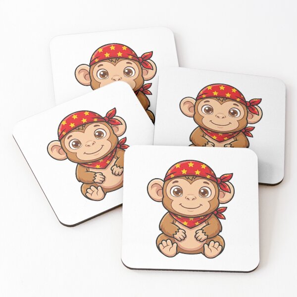 Item preview, Cute Monkey Pirate Mascot designed and sold by BoldConcept43.