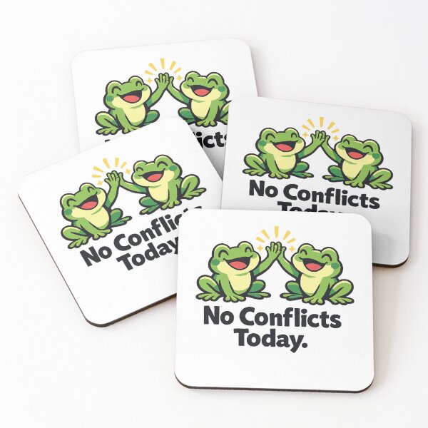 Item preview, No Conflicts Today Frog designed and sold by SimplePoDesign.