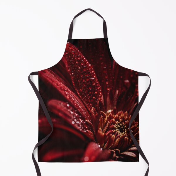 Item preview, Dark Red Gerbera with Rain Drops | Moody Floral Wall Art designed and sold by WitchyBotanicaArt.