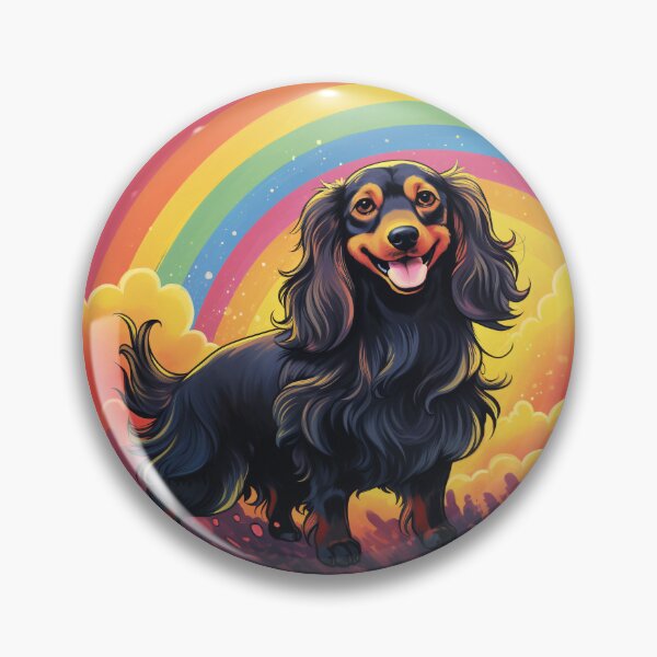 Item preview, Funny Long Haired Dachshund Colorful Rainbow Cute Mom Dad Kids designed and sold by rafaeltto.