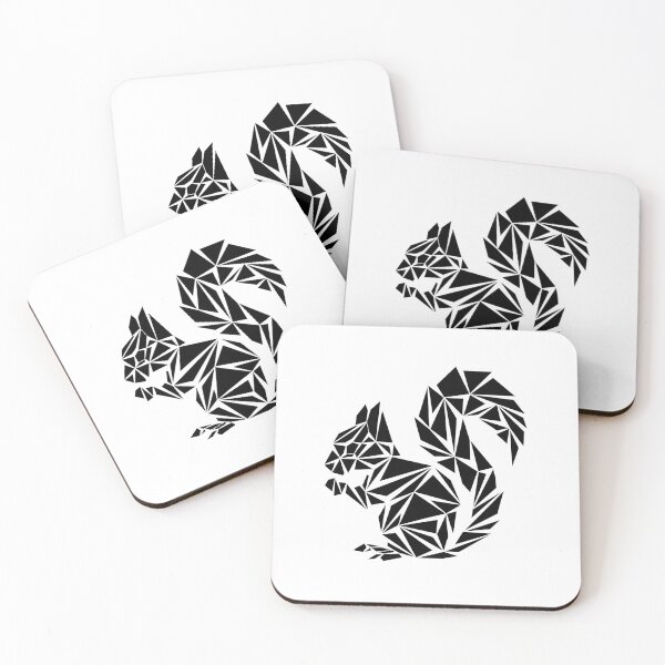 Item preview, Black Geometric Squirrel designed and sold by Espyr.Art.