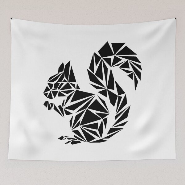 Item preview, Black Geometric Squirrel designed and sold by Espyr.Art.