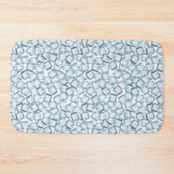 Item preview, Ice cubes watercolor hand painting. Realistic Blue square two piece of ice  designed and sold by BartolArt.