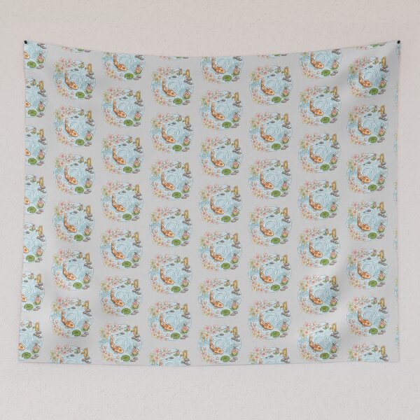 Item preview, Japanese Zen Koi Fish Pond & Sakura Cherry Blossom designed and sold by hattie's.
