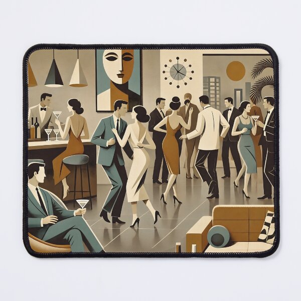 Item preview, Mid Century Modern Art Martinis At Club Espionage designed and sold by Lee Hiller Designs.