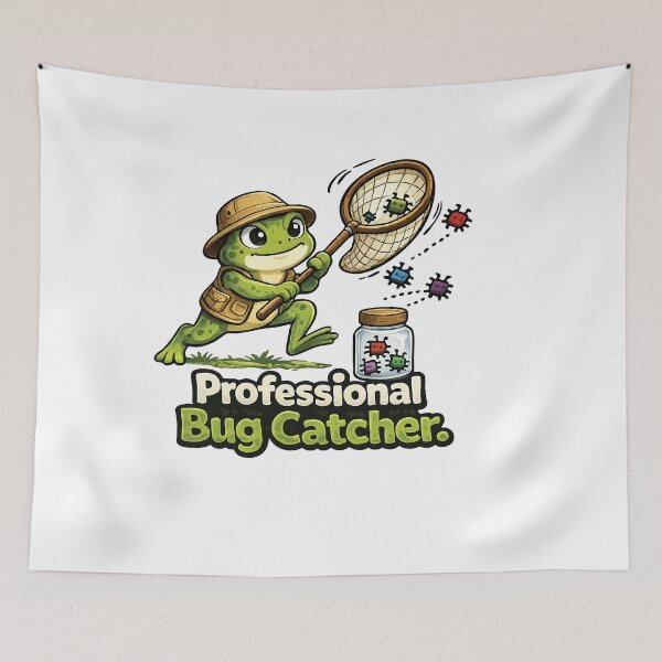 Item preview, Professional Bug Catcher Frog designed and sold by SimplePoDesign.