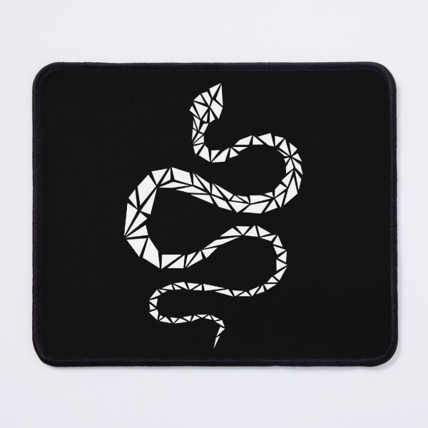 Item preview, White Geometric Snake designed and sold by Espyr.Art.