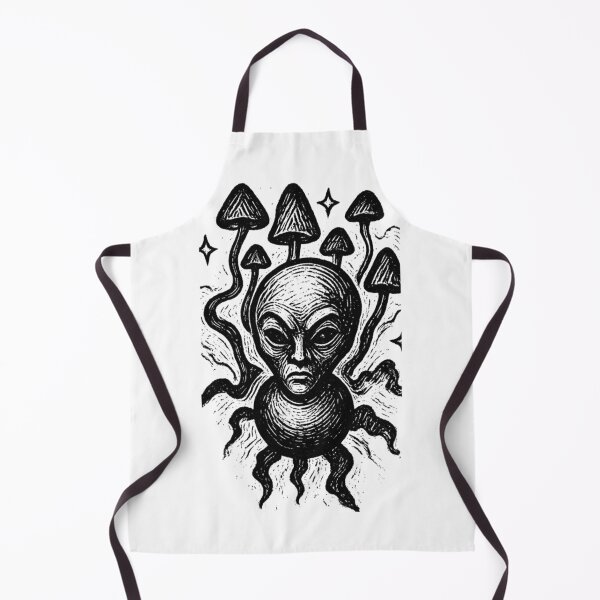 Item preview, Deep Black Ink Alien - Dark Linocut Style designed and sold by Ideniquo.