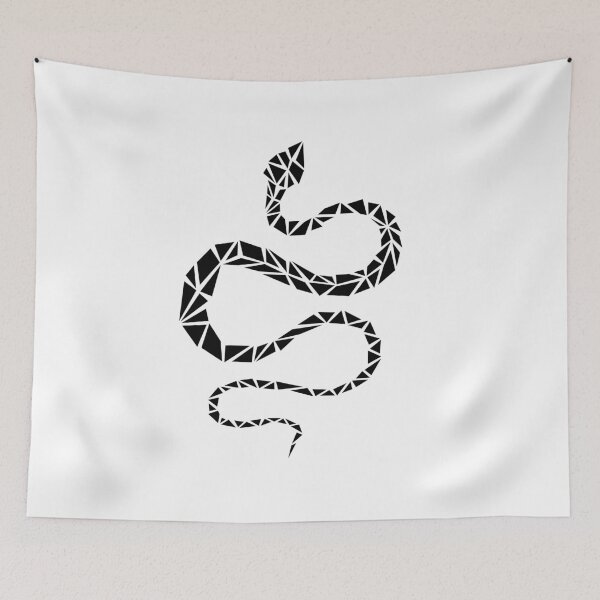 Item preview, Black Geometric Snake designed and sold by Espyr.Art.