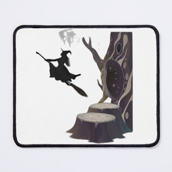 Item preview, Witch Flying on Broomstick Silhouette designed and sold by DailyDoodlesBySumbul.