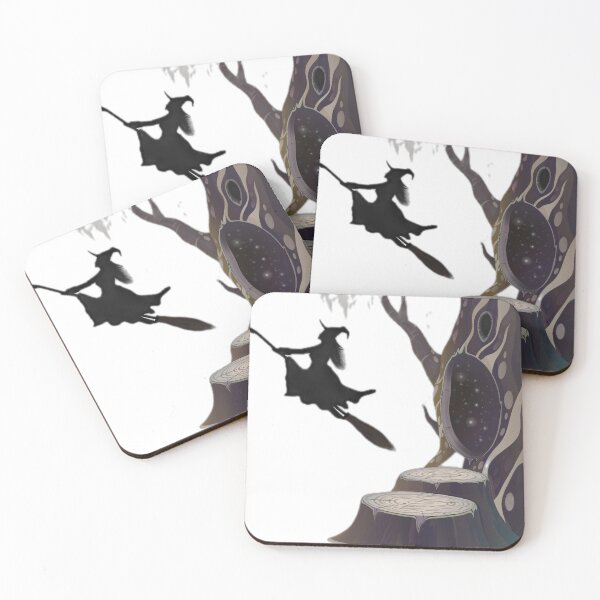 Item preview, Witch Flying on Broomstick Silhouette designed and sold by DailyDoodlesBySumbul.