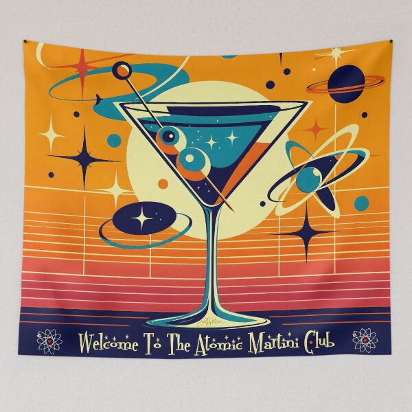 Item preview, Welcome To The Atomic Martini Club Starry Sunset designed and sold by Lee Hiller Designs.