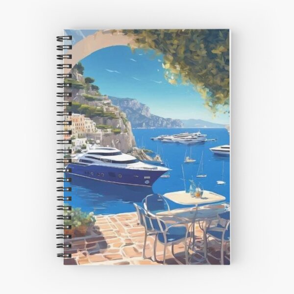Item preview, Amalfi Coast Luxury Yacht View Italian Riviera Painting designed and sold by UmSkelig834.