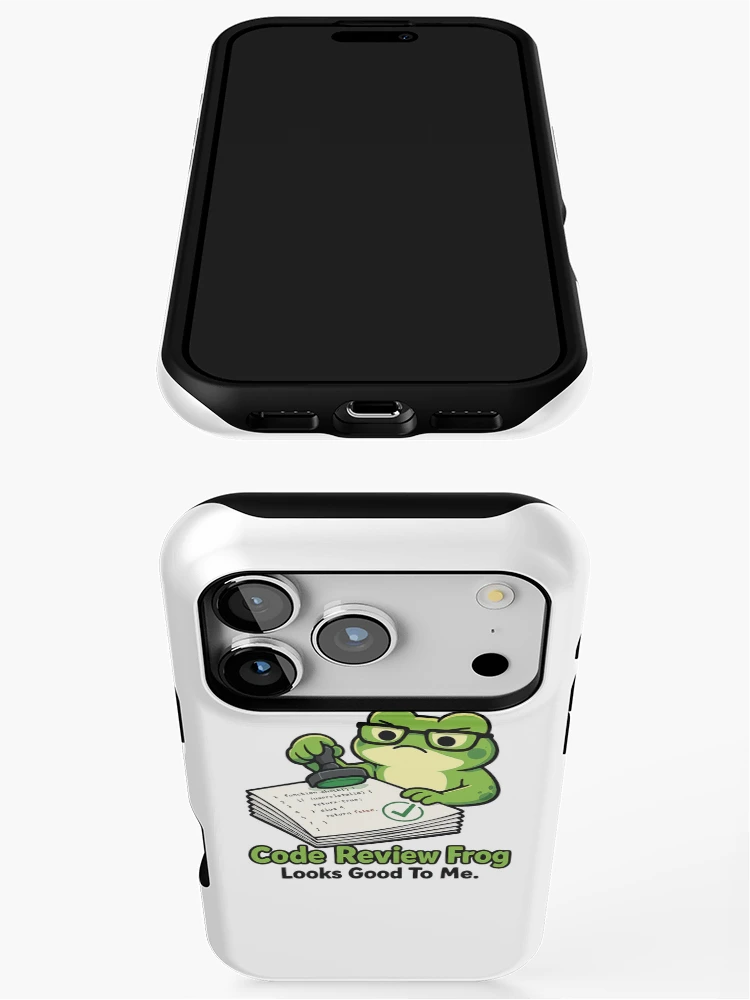 Thumbnail 3 of 4, iPhone Case, Code Review Frog designed and sold by SimplePoDesign.