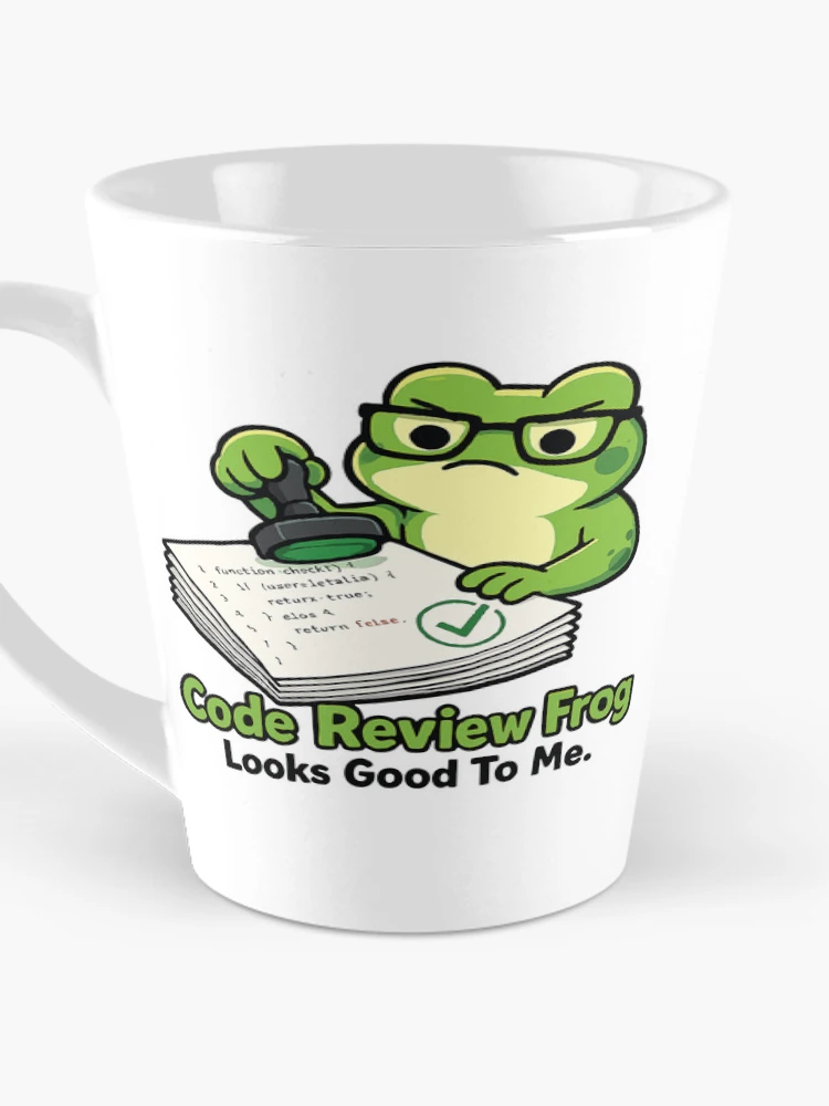 Thumbnail 3 of 4, Coffee Mug, Code Review Frog designed and sold by SimplePoDesign.