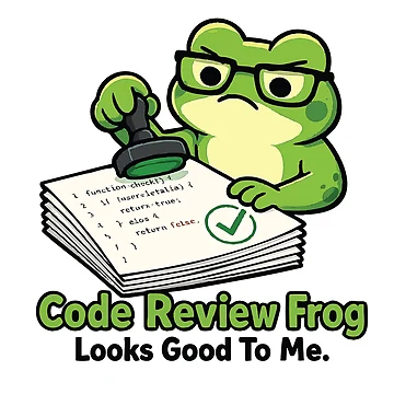 Artwork thumbnail, Code Review Frog by SimplePoDesign