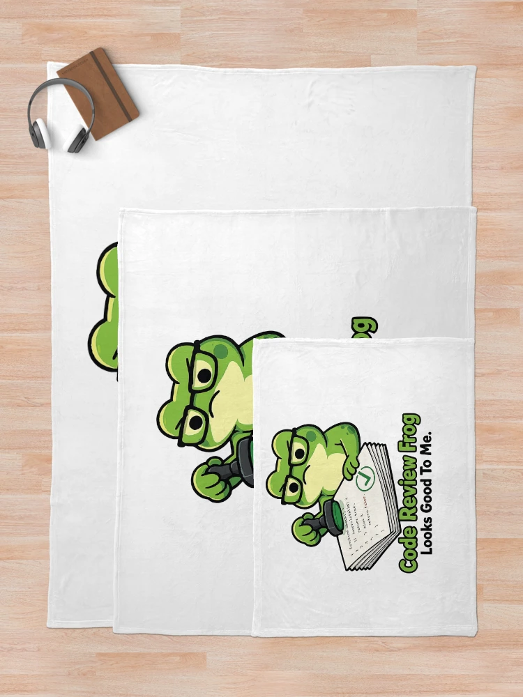Thumbnail 5 of 6, Throw Blanket, Code Review Frog designed and sold by SimplePoDesign.