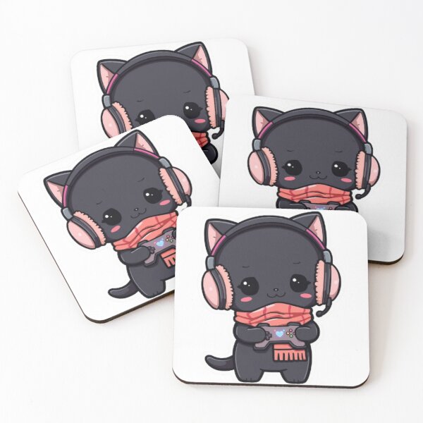 Item preview, Cozy Winter Gamer Cat Kawaii Sticker designed and sold by Stylestickers55.