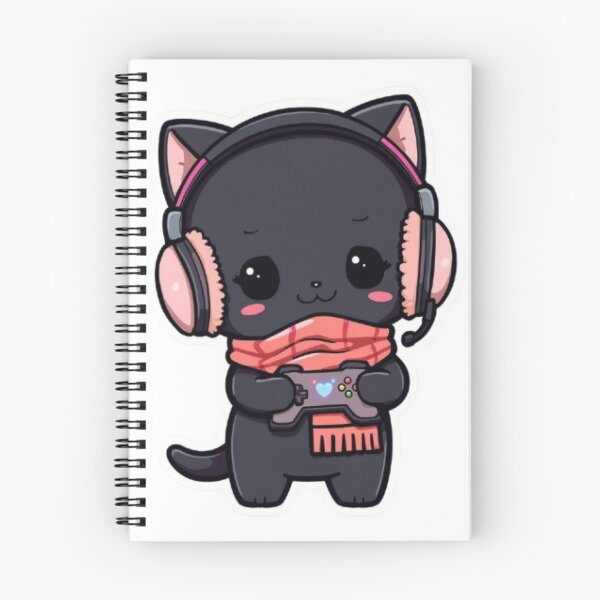 Item preview, Cozy Winter Gamer Cat Kawaii Sticker designed and sold by Stylestickers55.