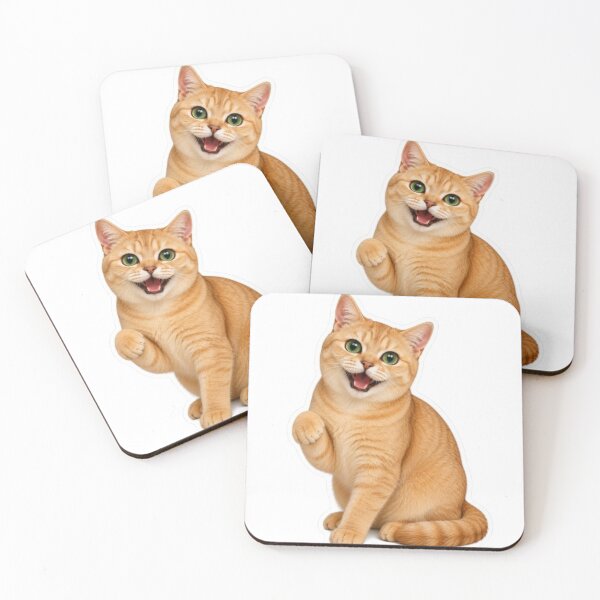 Item preview, Happy Ginger Cat Sticker | Cute Orange Tabby Decal designed and sold by PrintforDesign.