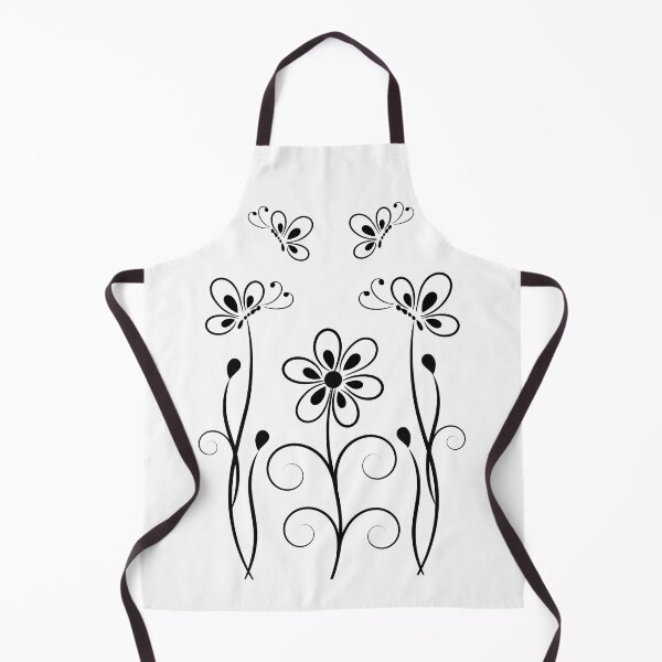 Item preview, Butterflies and Flowers Black designed and sold by Elleny - Design.
