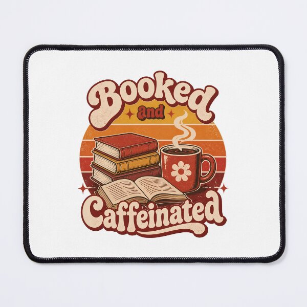 Item preview,  "Booked and Caffeinated" Retro designed and sold by MusesWhispers.