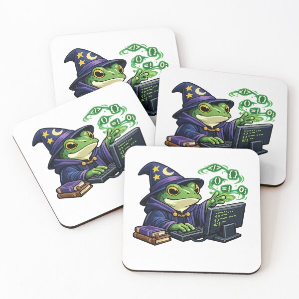 Item preview, Wizard Programmer Frog designed and sold by SimplePoDesign.