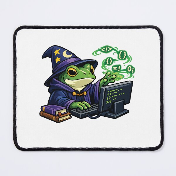 Item preview, Wizard Programmer Frog designed and sold by SimplePoDesign.