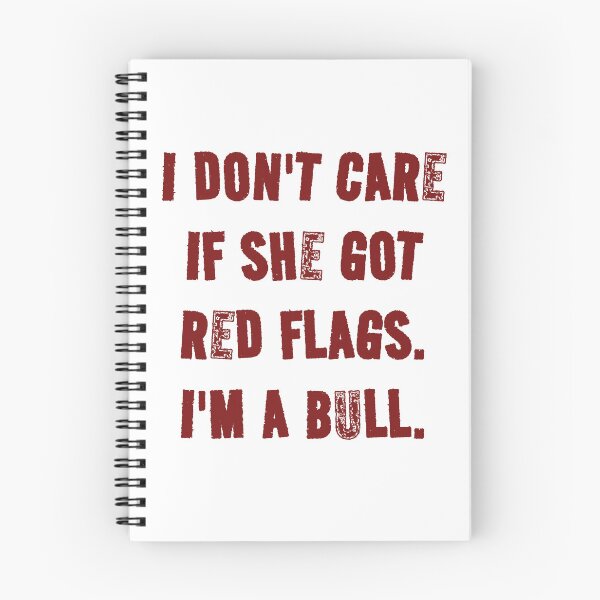 Item preview, I Don't Care If She Got Red Flags I'm A Bull – Grunge Typography Version designed and sold by HumansStuck12.