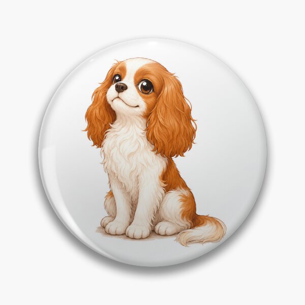 Item preview, Cavalier King Charles Spaniel Blenheim | Gentle Companion with Soulful Eyes designed and sold by SakuraWaStyle.