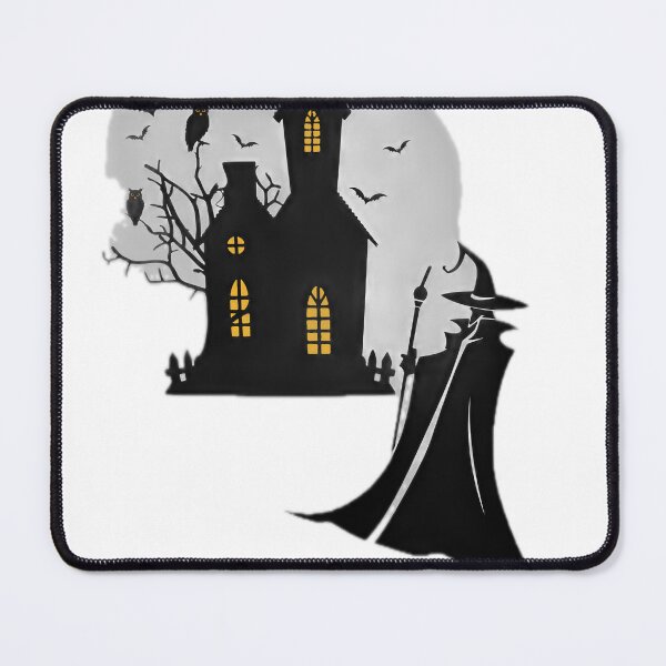 Item preview, Spooky Haunted House and Figure Silhouette designed and sold by DailyDoodlesBySumbul.