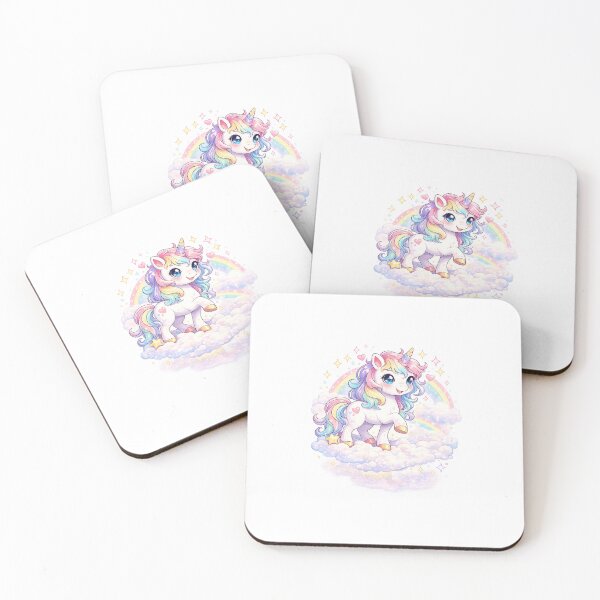 Item preview, Cute Pastel Rainbow Unicorn Sticker | Kawaii Magical Unicorn PNG designed and sold by Ishratparween11.